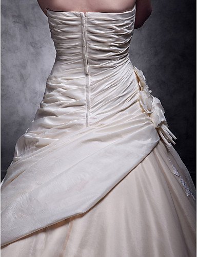 Heart&M A-Linie Extraklein Übergrößen Hochzeitskleid - Klassisch & Zeitlos Elegant & LuxuriösFarbige Brautkleider Vintage , us 18w uk 22 eu 48 - 5