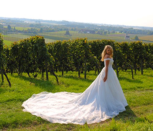 Luxus Brautkleid Hochzeitskleid NEU Braut Spitze Schleppe Prinzessin Brautkleider Maßanfertigung Spitzenkleid Herzausschnitt Kleid Hochzeit Weiß Ivory nach Maß Tüll - 7