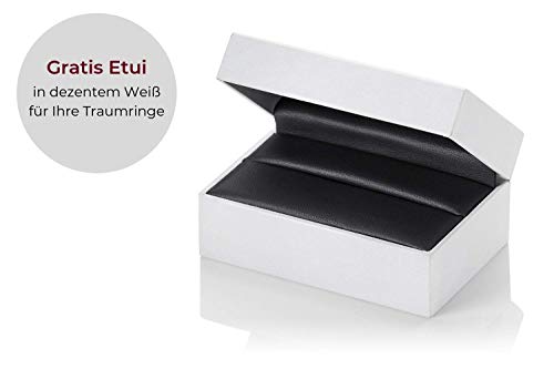 123traumringe 2x Trauringe/Eheringe Silber 925 in Juwelier-Qualität (Gravur/Ringmaßband/Etui/Nickelfrei/ohne Stein) - 3