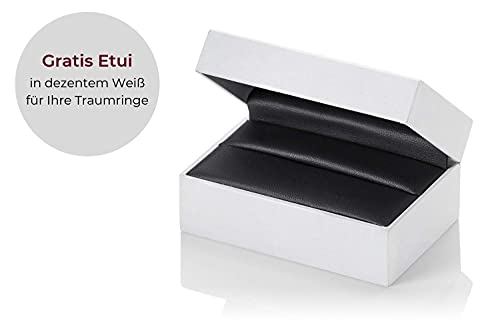 Titan/Carbon in Juwelier-Qualität mit BRILLANT von 123traumringe / 2x Trauringe/Eheringe (Gravur/Ringmaßband/Etui/Zertifikat) - 6