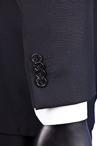 Anzug slim fit, schwarz aus Business Traveller Stoff -deutsche Konfektion (Baukasten Option möglich) - 3