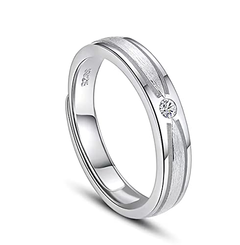 Juliyeh verlobungsring paar aus 925 silber,,Paar ringe,eheringer,exquisite Verpackung,17-19 mm,Verstellbar - 3