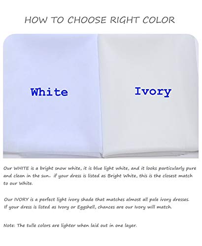 BEAUTELICATE Brautschleier Schleier Spitzenborte Für Braut Hochzeit Softtüll Weiß Ivory Lang Kurz Mit Metall Kamm 1 Schicht V71 - 7
