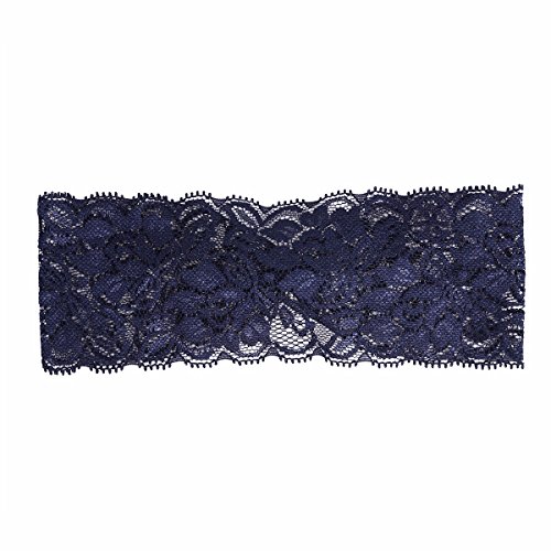 YiZYiF Strumpfband zur Hochzeit Schleife Design Brautaccessoire für alle Damen in 4 Größen Marineblau L (Umfang 39 CM) - 4