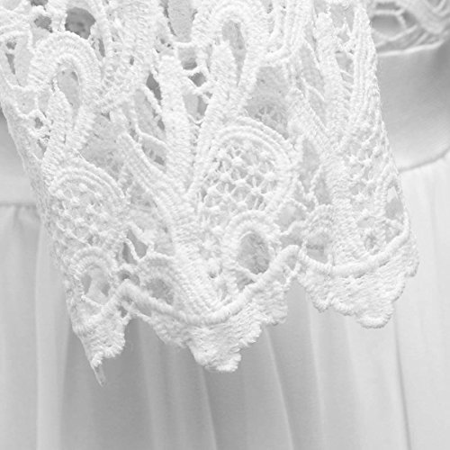 TOOGOO(R) Chiffon Spitze Brautkleid Ballkleid Abendkleid Hochzeitskleid Weiss XXL -