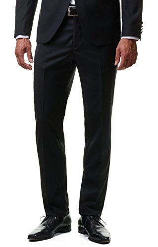 Paco Romano Herren Smoking Anzug Jacket Sakko Hose Schwarz 2-Teilig Slim Fit Premium Cotton 80% Wolle Gentleman Hochzeit Feier Dinner 67712, Farbe:Schwarz, Größe:54 / XL - 5