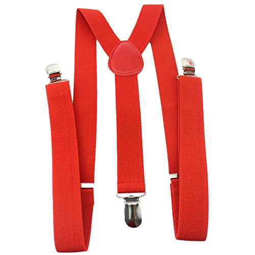 HBF mehrfarbig elastisch Hosenträger Y-Form Länge für Damen und Herren mit den starken Clips Playshoes und Halsschleife Fliege in verschiedenen Designs - 2