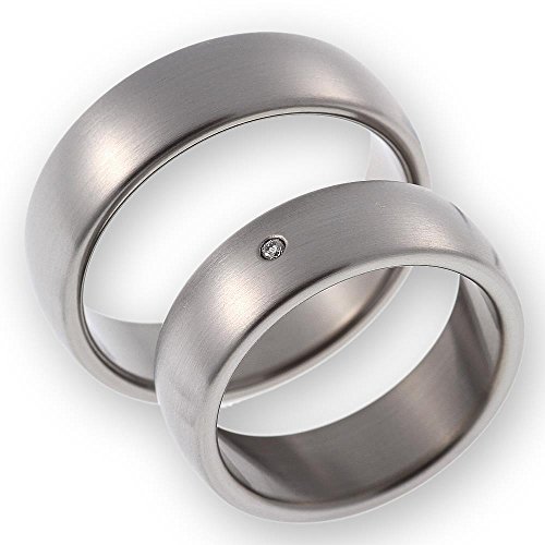 CORE by Schumann Design Trauringe Eheringe aus Titan/Titanium mit echten Diamanten inkl. Gravur ST049.02 - 2