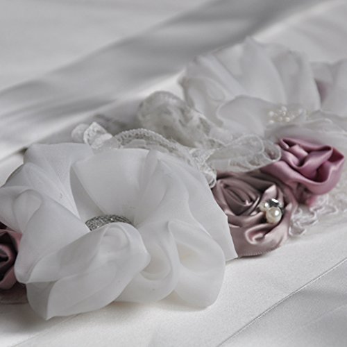 Brautkleid Diamante Strass Perlen Blumen Schärpe Gurt Zubehör -