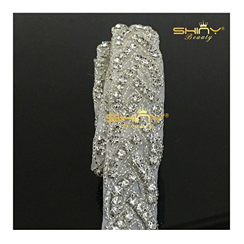 Hochzeit Gürtel Applique Braut-Gürtel, Schärpe, Gürtel Applikationen, Crystal Strass aus weißen Perlen RA027 -