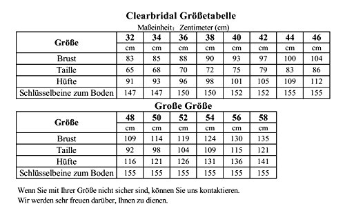 Clearbridal Damen Chiffon Lange Ballkleider Abschusskleider Abendkleider mit Applikation CSD181 Königsblau Gr.EU42 - 6