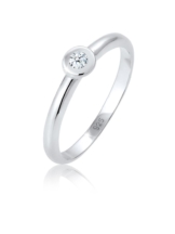 Diamore Ring Solitär Verlobung Diamant (0.06 ct.) 925 Silber Diamore Silber