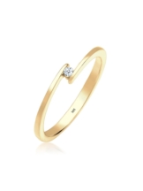 Diamore Ring Solitär Verlobungsring Diamant 0.03 ct. 585 Gold Diamore Gold