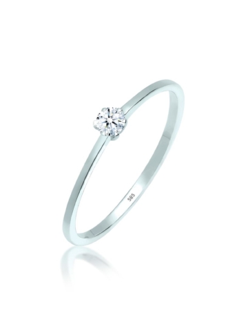 Diamore Ring Verlobungsring Diamant 0.10 ct. 585 Weißgold Diamore Weiß