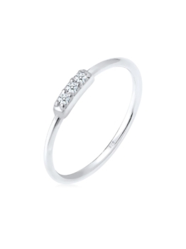 Diamore Ring Verlobungsring Trio Diamant (0.06 ct.) 925 Silber Diamore Silber