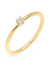 Elli Premium Ring Verlobungsring Diamant 0.03 ct. 375 Gelbgold Elli Premium Weiß