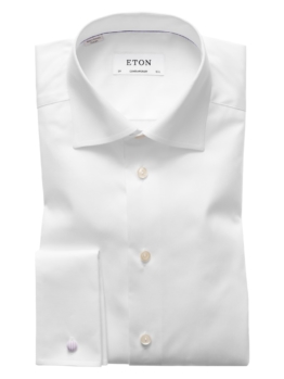 Designerhemd mit Umschlagmanschette von Eton in Weiss für Herren
